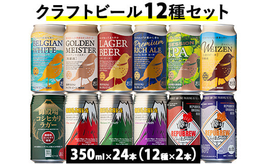 3501.クラフトビール12種セット 24本入り（各2本）