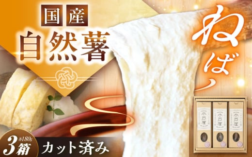 【伊勢神宮外宮奉納品】自然薯 小箱（180g）×3の詰合せ / 自然薯 じねんじょ とろろ / 恵那市 / 水戸屋 [AUFZ010]