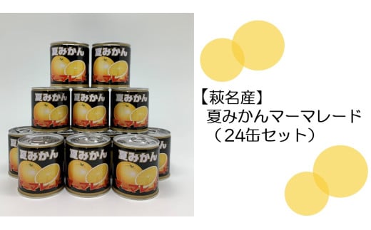 萩名産夏蜜柑／夏みかんマーマレード缶　24個｜HG000765-C