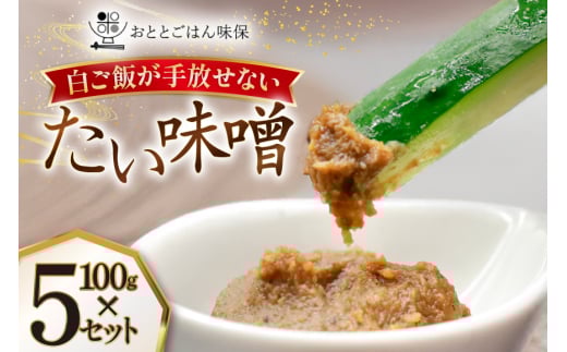 味噌 たい味噌 100g 5パック 計500g [おととごはん味保 兵庫県 三田市 3d28bae140005] みそ 鯛味噌 小分け 個包装 冷蔵 小分け 2163648 - 兵庫県三田市