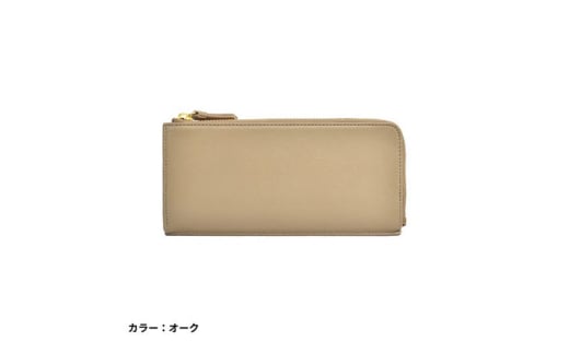 レディース本革L字ファスナー長財布4M3-1153（・オーク）