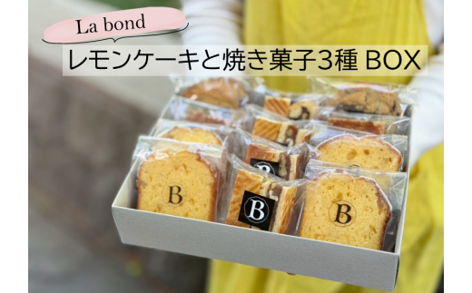 【La bond】レモンケーキと焼き菓子３種 BOX（12個入り） 