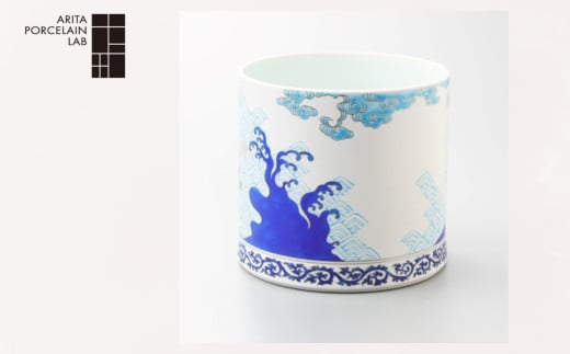 JAPAN BLUE 青海波龍文・冷酒クーラー[A0178-0009]
