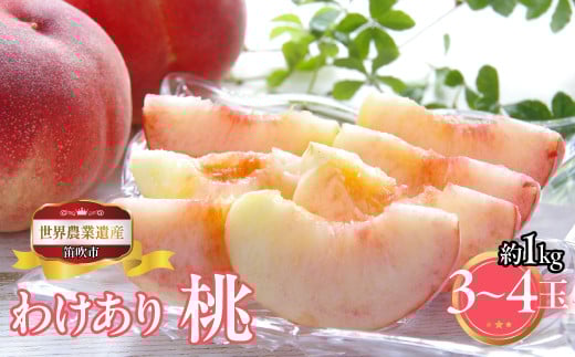 山梨県笛吹市産　ご家庭用桃(わけあり)　1kg　3玉～4玉 223-015｜ふるさと納税 人気 おすすめ ランキング もも 桃  国産 人気 期間限定 果物 フルーツ ギフト 贈り物 プレゼント 旬 山梨県 笛吹市 送料無料
