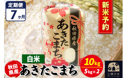 《令和7年産 新米受付》《定期便7ヶ月》あきたこまち 10kg【白米】秋田県産 こまちライン 2154672 - 秋田県横手市