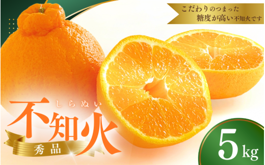 【先行予約】秀品 ハウス不知火 5kg【L～4Lのサイズおまかせ】【2026年1月下旬から2025年２月下旬頃に順次発送】＜味好農園＞/不知火 デコポン 蜜柑 みかん 柑橘 果物 フルーツ 【agy038】 2155310 - 和歌山県紀美野町