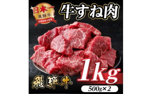 飛騨牛 牛すね肉 角切り 約1kg(約500g×2) 訳あり＜冷蔵便＞A4等級以上【1634653】