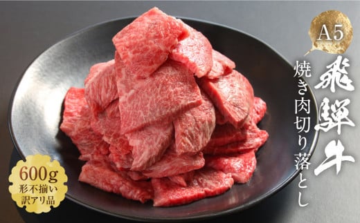【形不揃い訳あり】A5等級飛騨牛 焼肉 切り落とし600g（冷凍配送）| 牛肉 肉 和牛 キャンプ 肉料理 ブランド牛 不揃い 人気 国産 お取り寄せ グルメ おすすめ 株式会社岩ト屋 HF045 2155465 - 岐阜県高山市