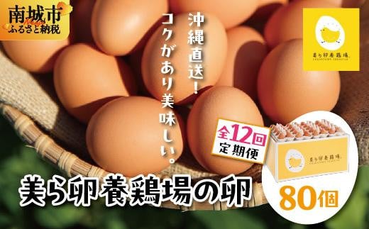 卵の黄身が掴めるほどの新鮮さ 美ら卵養鶏場の卵 80個【12ヶ月定期便】