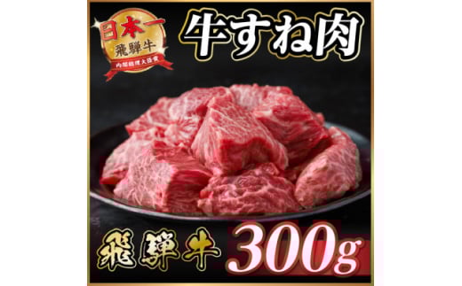 飛騨牛 牛すね肉 角切り 約300g 訳あり＜冷蔵便＞A4等級以上【1634628】