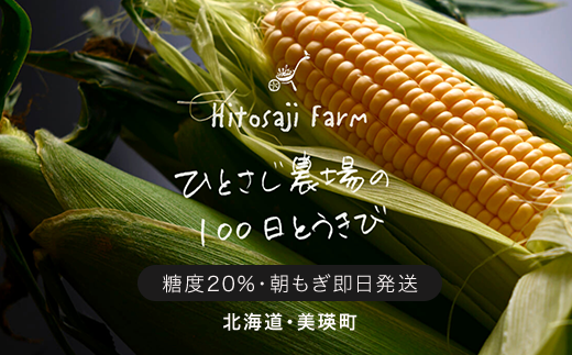 【先行予約】とうもろこし 朝採れ  <令和7年産 >墫乃字 ひとさじ農場の100日とうきび（朝採れ・農場直送）[015-102] 