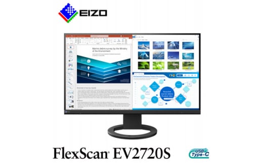 EIZO USB Type-C搭載27型液晶モニター FlexScan EV2720S ブラック【1609242】