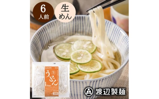 生うどん 渡辺製麺 6人前 1.1kg 国産小麦使用 冷蔵品 信州八ヶ岳よりお届け【1592335】