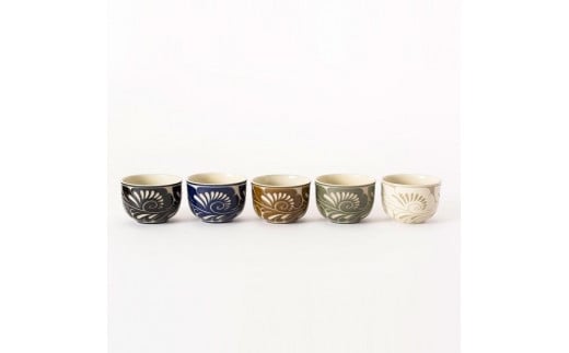＜受注生産品＞唐草手碗＜５色セット＞