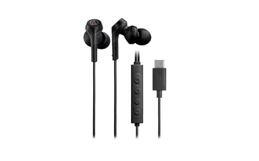 オーディオテクニカ ノイズキャンセリングUSB Type-C用イヤホン ATH-CKS330NC BK