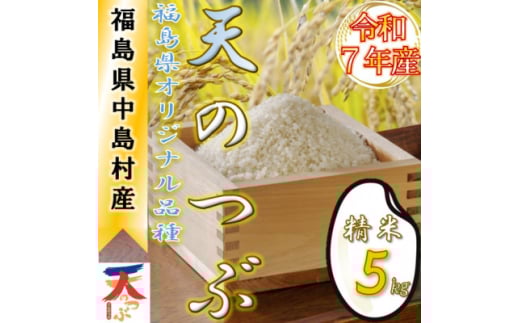 ＜数量限定/令和7年産＞中島村産『天のつぶ』(精米)5kg【1633135】 2161491 - 福島県中島村