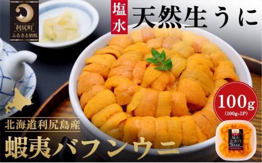 漁師厳選！利尻島産 エゾバフンウニ100g［2025年6月発送開始先行受付］ ウニ 塩水ウニ 北海道 利尻