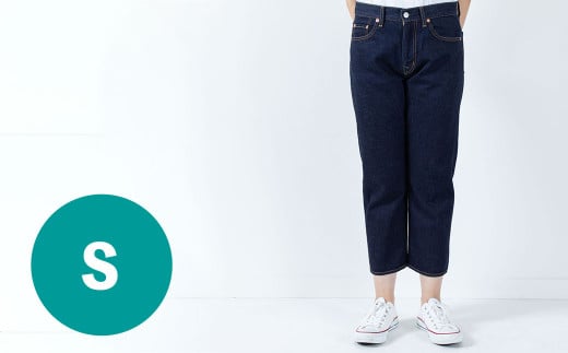 【Sサイズ/カラー】甘織デニムボーイフレンドアンクル丈パンツ 73388 DEEPBLUE（ワンウォッシュ） デニム ズボン パンツ ジーンズ 岡山県 倉敷市