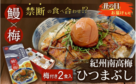 【土用の丑の日までにお届け】紀州南高梅ひつまぶし 2食セット《うなぎ》 / 和歌山 田辺市 国産 国産鰻 鰻 うなぎ ひつまぶし 梅ひつまぶし 紀州南高梅 南高梅 梅干し 梅 土用の丑の日 冷凍【ots001-dy】 1344033 - 和歌山県田辺市