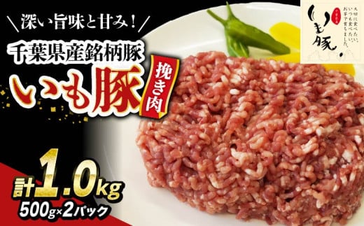 ＼ 最短7営業日以内発送 ／  いも豚ひき肉 1.0 kg 千葉県産 銘柄 美味北総豚 豚ひき肉 挽肉 国産 豚肉 500g 銘柄豚 いも豚 小分け 冷凍 ハンバーグ 餃子 そぼろ 麻婆豆腐 家庭用 調理 送料無料 千葉県 旭市 産地直送 旭食肉協同組合 ask018 2159518 - 千葉県旭市