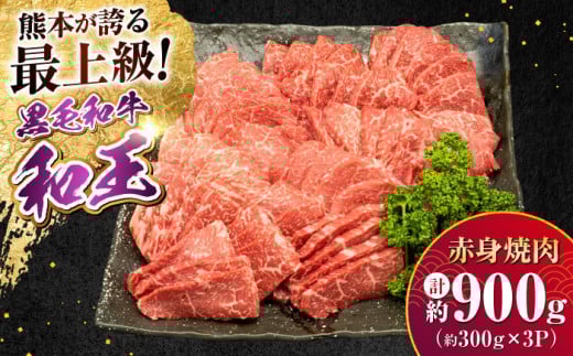熊本県産 A5等級 黒毛和牛 和王 柔らか赤身焼肉 約300g×3P 計約900g【帝神志方ミート 株式会社】 [AYCH094] 2052869 - 熊本県合志市