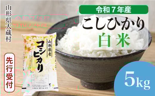 ＜令和7年産米先行受付＞ 大蔵村産 こしひかり 【白米】 5kg （5kg×1袋）＜配送時期選べます＞ 2161307 - 山形県大蔵村