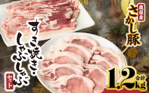 1874 鹿屋産豚肉すき焼き・しゃぶしゃぶセット　KN079-002 1022903 - 鹿児島県鹿屋市