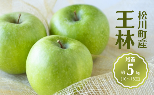KR33-25A りんご 王林 贈答 約5kg（10～18玉） / 11月上旬頃～配送予定 // 長野県 南信州 リンゴ 林檎 ギフト おうりん 黄緑色りんご 農家直送 農家支援 産地直送 1379113 - 長野県松川町
