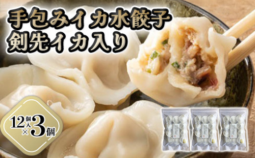 「人気・手包みイカ水餃子」【12個入】×3パック 剣先イカ専門店オリジナル　｜HG000592 2057302 - 山口県萩市