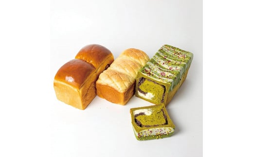 高級食パン 高級金賞食パン3種3本セット（山型／メロン／抹茶＆マスカルポーネ） 2153331 - 大阪府貝塚市