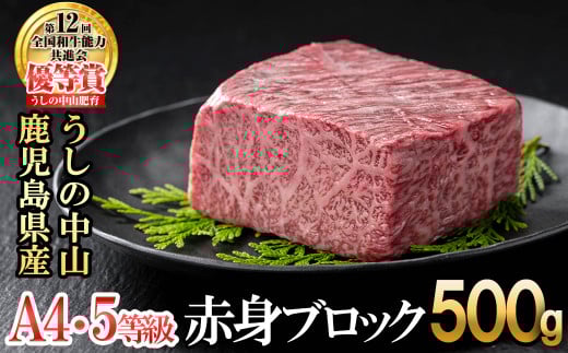 赤身ブロック500g×1P 黒毛和牛 和牛 肉 牛肉 国産 九州産 鹿児島県産 焼肉 赤身 日本一 b0-204
