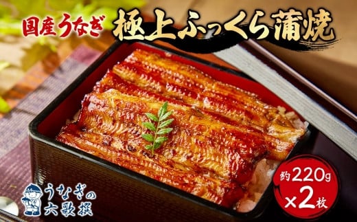 【六歌撰】国産うなぎ＜極上＞ふっくら蒲焼 2枚入り うなぎ 国産 蒲焼 2枚 220g 丑の日 老舗 極上 ふっくら 職人 六歌撰 手焼き ギフト 父の日 母の日 お取り冷凍 贈り物 誕生日 プレゼント 敬老の日 お祝い 贈答用 お返し おすすめ 松戸市 松戸 千葉県 千葉 340767 - 千葉県松戸市