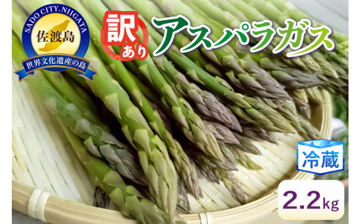 【訳あり】アスパラガス2.2kg　佐渡島産 2105524 - 新潟県佐渡市