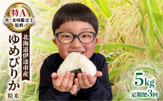 生産者 直送  3ヵ月 定期便【令和7年度】 北海道 伊達産 ゆめぴりか 5kg 精米 1279045 - 北海道伊達市
