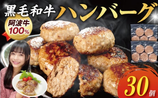 ハンバーグ 30個 弁当 国産 黒毛和牛 阿波牛 ミンチ ひき肉 淡路島 玉ねぎ 冷凍 真空 小分け 個包装 冷凍ハンバーグ 煮込み料理 合挽き 牛肉 豚肉 おかず お惣菜 弁当 徳島 小松島 2161467 - 徳島県小松島市