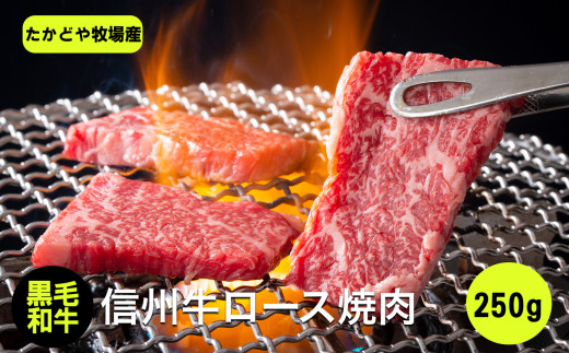 たかどや牧場産 黒毛和牛 信州牛 焼肉 250g | 肉 牛肉 黒毛和牛 信州牛 焼肉 にく やきにく 三角バラ 長野県 飯田市 信州 2018666 - 長野県飯田市