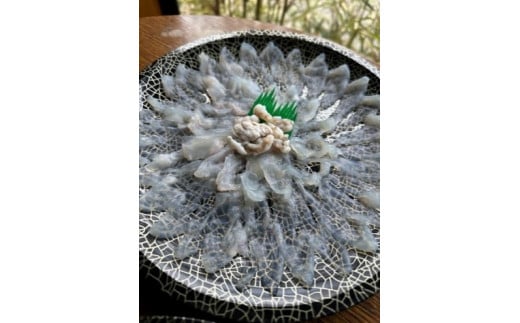 ふぐ 刺身 炙り セット 桜ふぐ 豪華2枚 セット (2〜3人前) 割烹千代 萩 フグ 魚 |HG001015