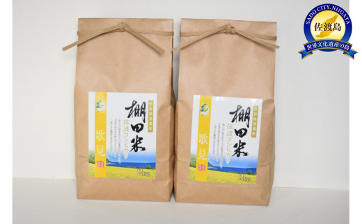 佐渡島産コシヒカリ 歌見棚田米 白米4Kg（2Kg×2袋）令和6年産 2163435 - 新潟県佐渡市