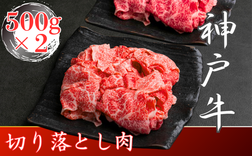 訳あり 神戸牛 切り落とし肉　500g×2　計1000ｇ　SOS2S 1418233 - 兵庫県新温泉町