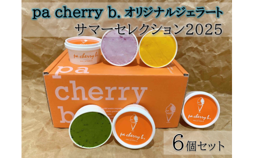 【PB04】pa cherry b．サマーセレクション2025  6種6個セット　オリジナルジェラート