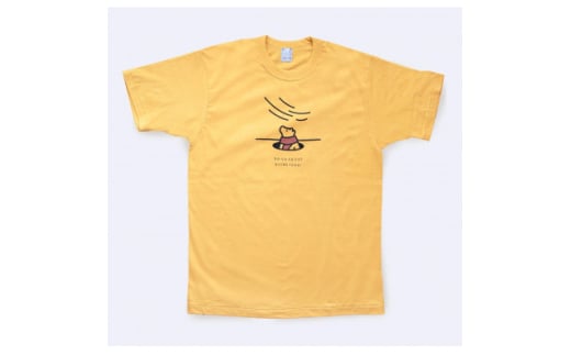 「知床トコさん」×久米繊維　コットンTシャツ　冬眠柄/黄色　XLサイズ　半袖【1634940】 2163586 - 北海道斜里町