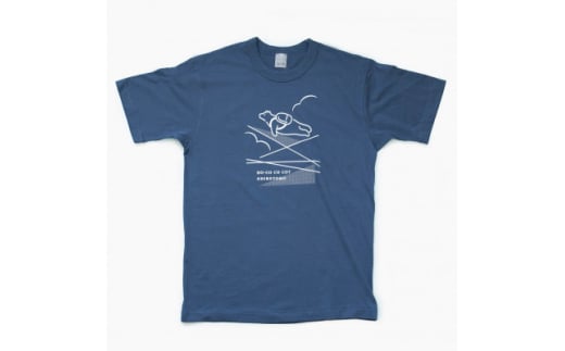 「知床トコさん」×久米繊維　コットンTシャツ　飛行柄　Lサイズ　半袖【1634964】
