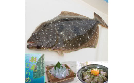 津軽海峡産天然ひらめ「彩光ひらめ」1尾（２kg程度）