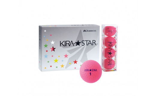 ゴルフボール  KIRA STAR 12球入 1ダース【カラー：ピンク】  ゴルフ キャスコ kasco 593420 - 香川県さぬき市