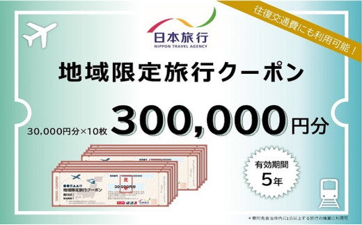 福岡県朝倉市　日本旅行　地域限定旅行クーポン300,000円分 チケット 