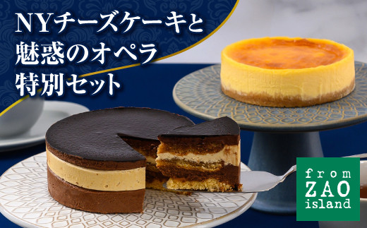 【ふるさと納税限定】フロム蔵王 NYチーズケーキと魅惑のオペラセット | 冷凍ケーキ セット チョコケーキ チーズケーキ ギフト バースデーケーキ 入学 入園 卒業 祝い 内祝い 山田乳業 乳製品 ふるさと納税 宮城県 白石 白石市【0110102】