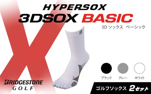 ブリヂストンゴルフ ゴルフ ソックス レギュラー丈 ホワイト 5本指 2足 靴下 くつした ブリヂストン プロ向け スポーツ 3Dソックス ベーシック BASIC 靴下 ソックス 健康 定番機能 機能性 ファッション 大阪府 松原市 1219204 - 大阪府松原市