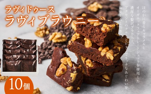 ラヴィブラウニー10個入り ブラウニー 焼き菓子 キャラメル ショコラ スイーツ 濃厚 デザート 常温 バニラ 10個 個包装 ラヴィ 東京 新宿 0016-004-S05 1047704 - 東京都新宿区
