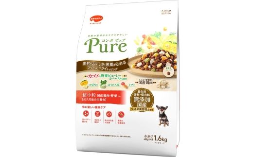 コンボ ピュア ドッグ 超小粒 1.6kg ｘ8(ケース単位) ドッグフード
