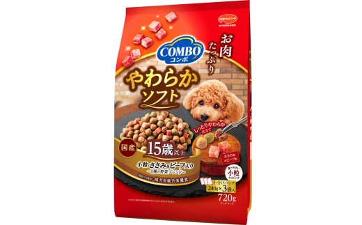 コンボ ドッグ やわらかソフト 15歳以上 720g ｘ10(ケース単位) ドッグフード